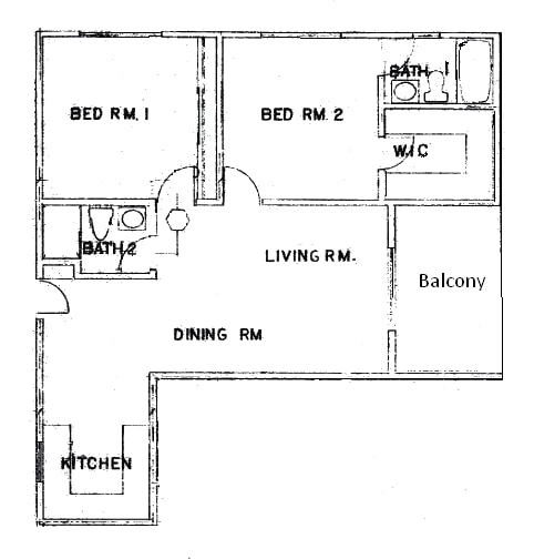 2BR/2BA - Garnsey Apartments