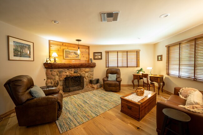 Stone Fireplace in Living Room - 23437 Vanowen St