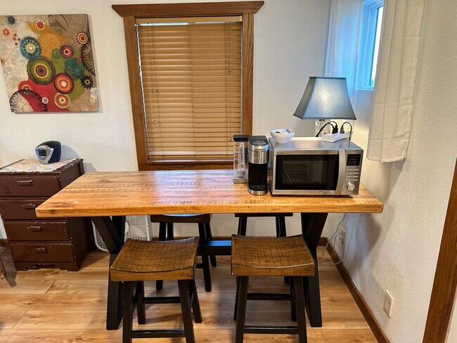 Dining with microwave, Keurig - 910 N. Pacific Hwy