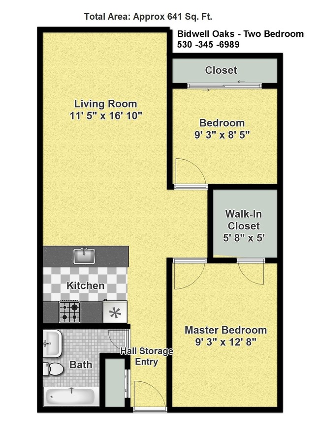 2BR/1BA - Bidwell Oaks Apartments