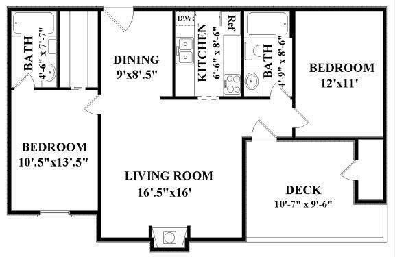 Floorplan - Windtree Apartments