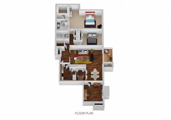 Floorplan - Indian Creek Apartments and Townhomes