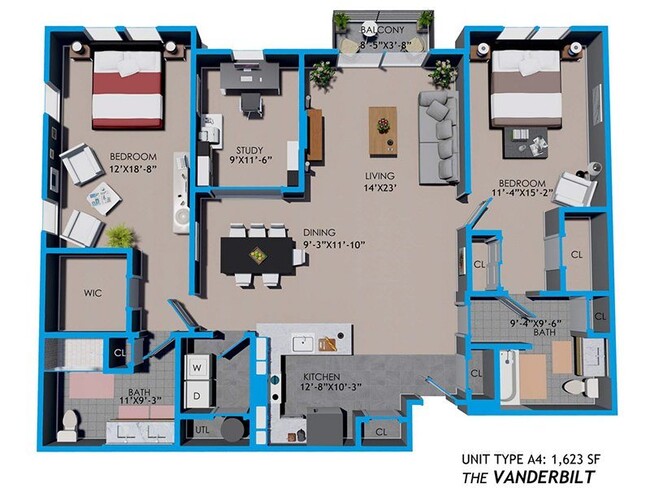 Floorplan - 222 Park Place Apartments