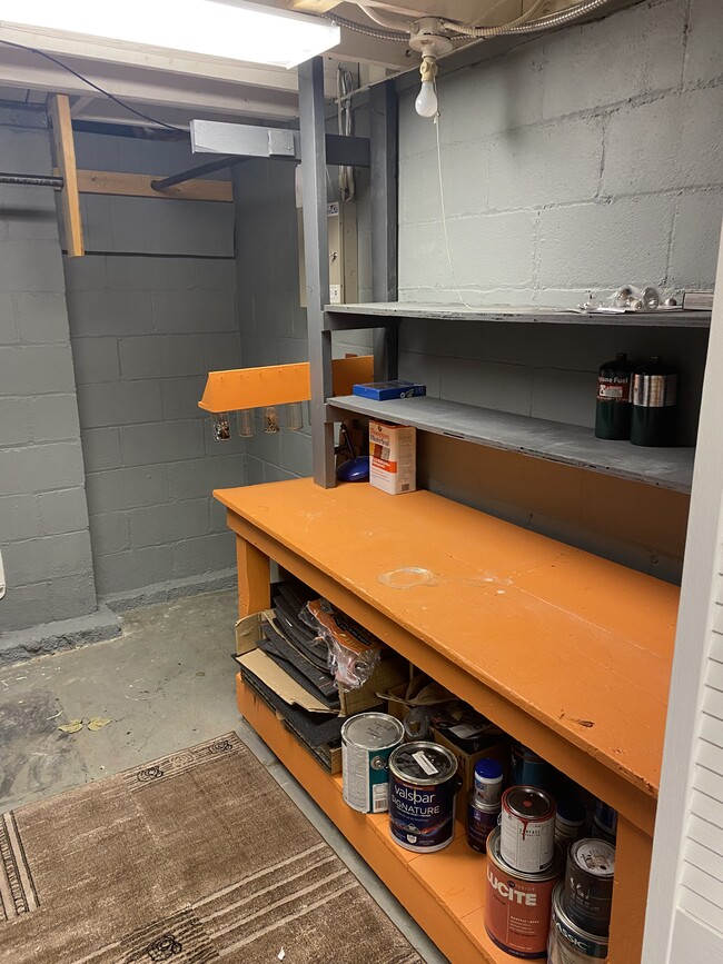 workbench in basement - 4507 Walnut St