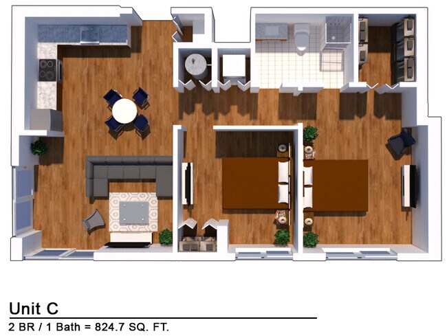 2 bedroom / 1 bathroom - Douglas Enclave