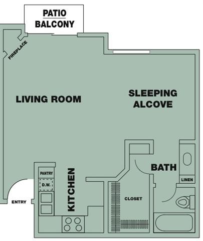 Floorplan - The Oaks Apartments