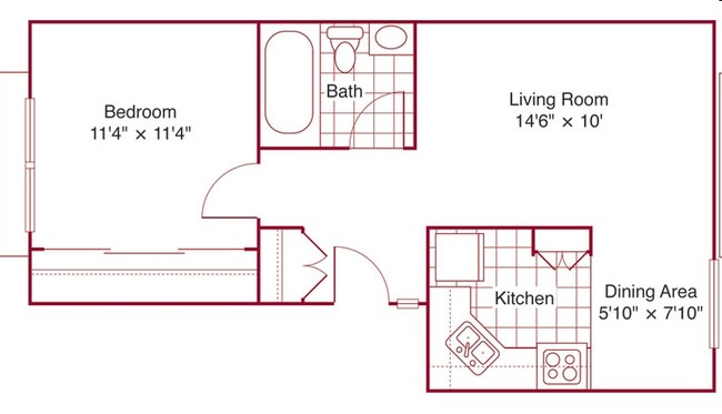 1BR/1BA - Sagewood Gardens Senior Apartments