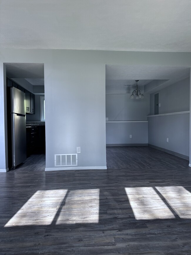 Living Room Looking into the Kitchen and Dining room - 511 Harris St