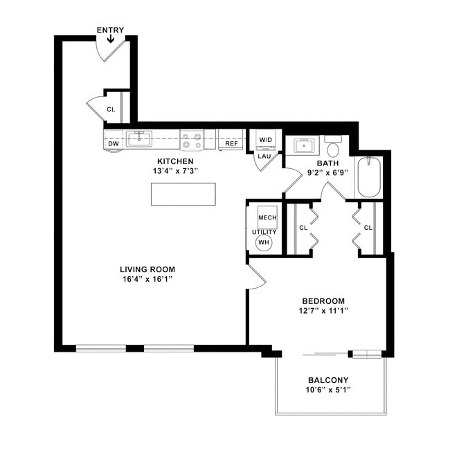 A7 Floor plan W Dimensions - Courthouse Square Apartments