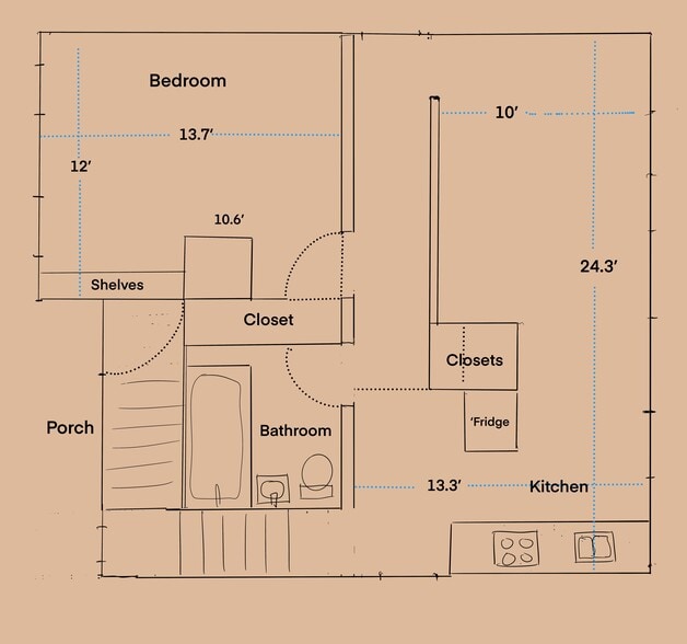 Apartment Layout - 481 Meigs St