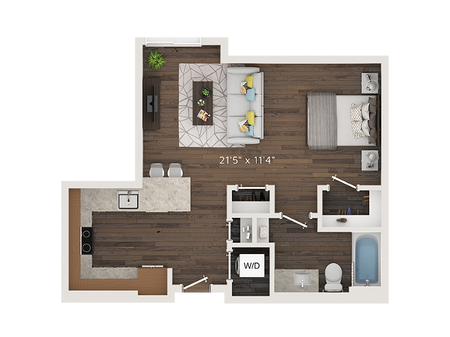 S4 Floor Plan - 2D - Park Avenue Apartments