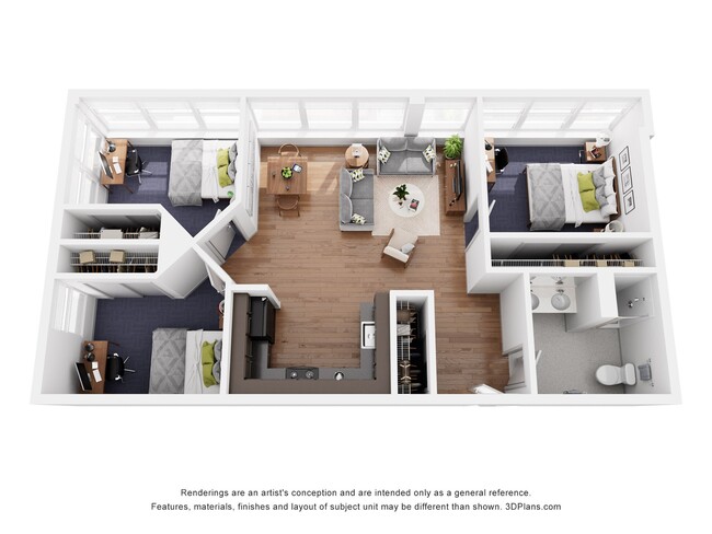 C1 Floor Plan - University Plaza Apartments