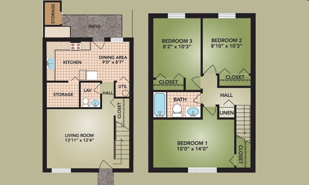 Floorplan - Beckley Townhomes