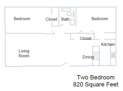 2BR/1BA - Las Flores Apartments
