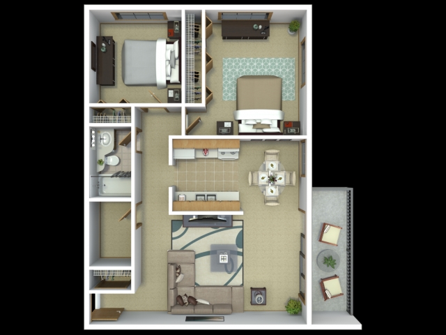 2BR/1BA - Woodstone