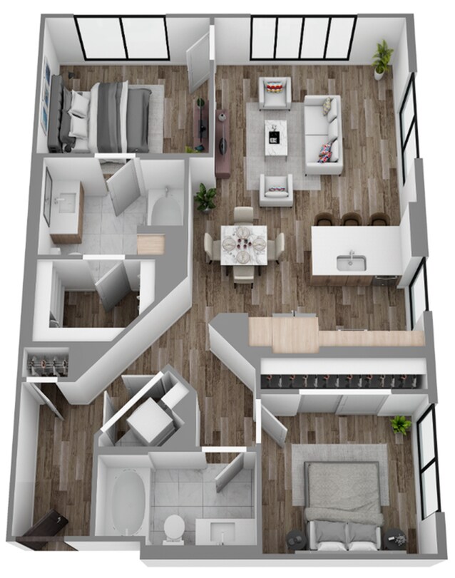 2 Bed / 2 Bath — 1,101 sq. ft - The Overlook at Walnut Creek