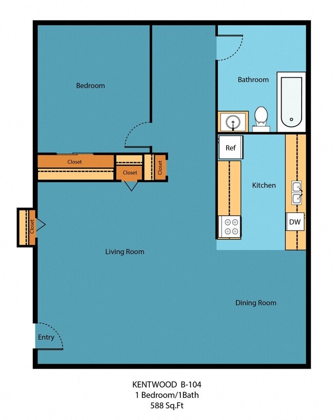 Floorplan - Kentwood Apartments