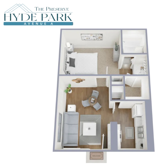 Floorplan - The Preserve Hyde Park - Avenue A