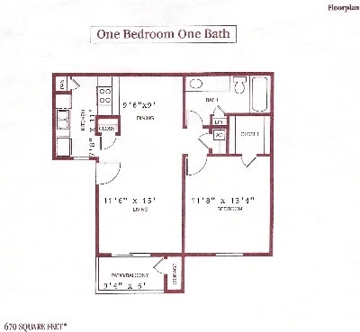 1BR/1BA - Woodcreek Apartment Homes