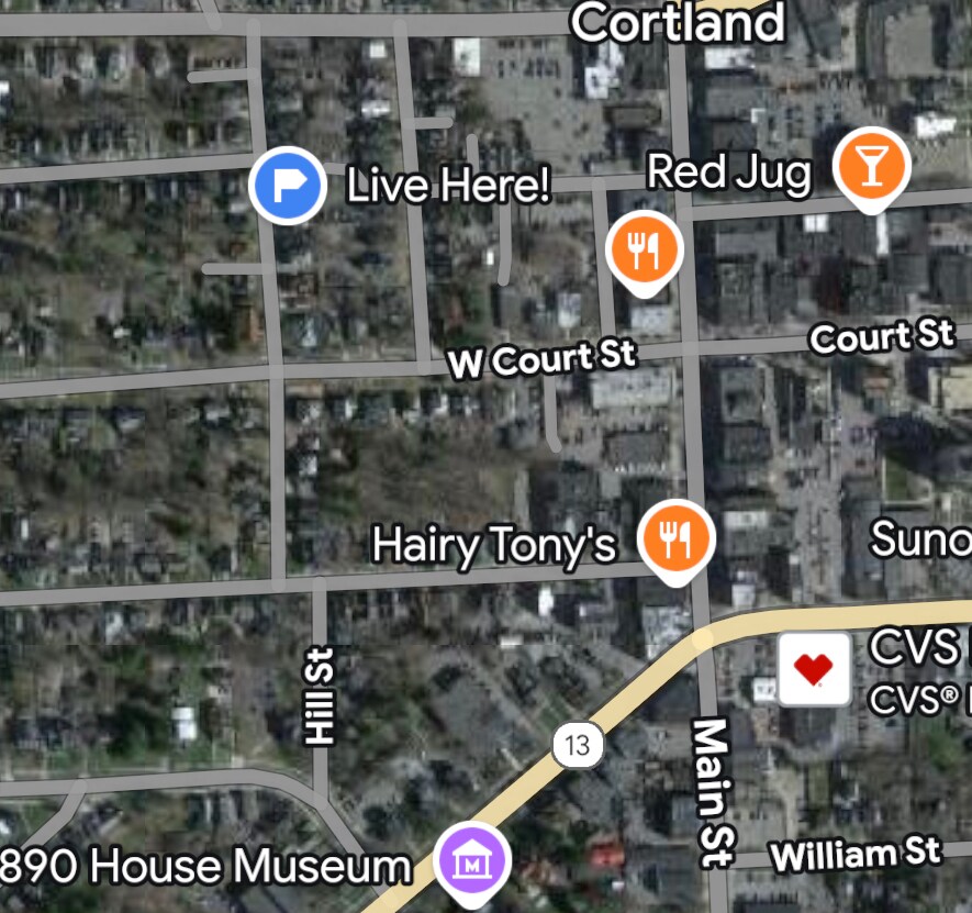 Map to Downtown/Main St. - 11 Pleasant St
