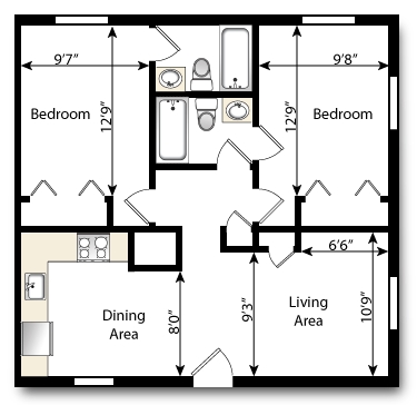 2BR/1BA - North Hill