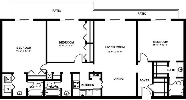 Three Bedroom C - Provincial North Apartments