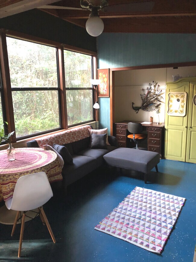 Converted library now bedroom with built in bookshelfs - 3812 SW 15th St