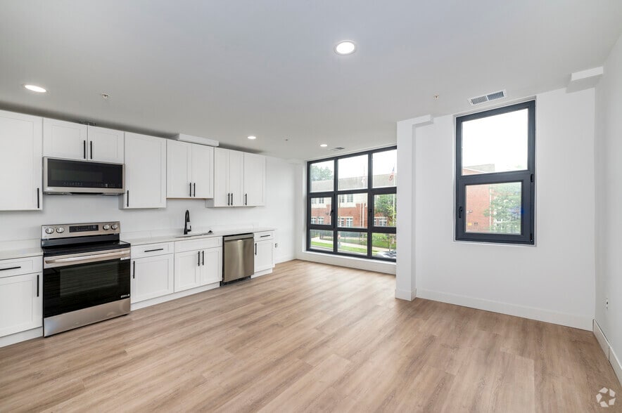 2BR, 1BA – 798SF - Living Room/Kitchen - Georgia Flats