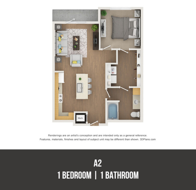 Floorplan - Hillside Flats - Income Restricted