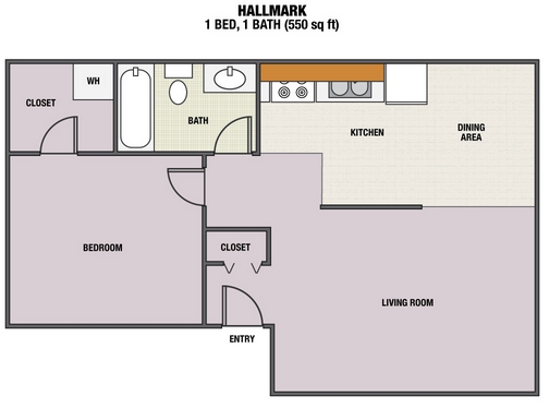 1BR/1BA - Hallmark