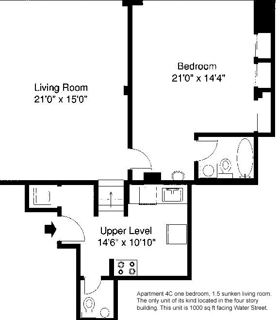 1BR/1.5BA - The Stove Factory Lofts