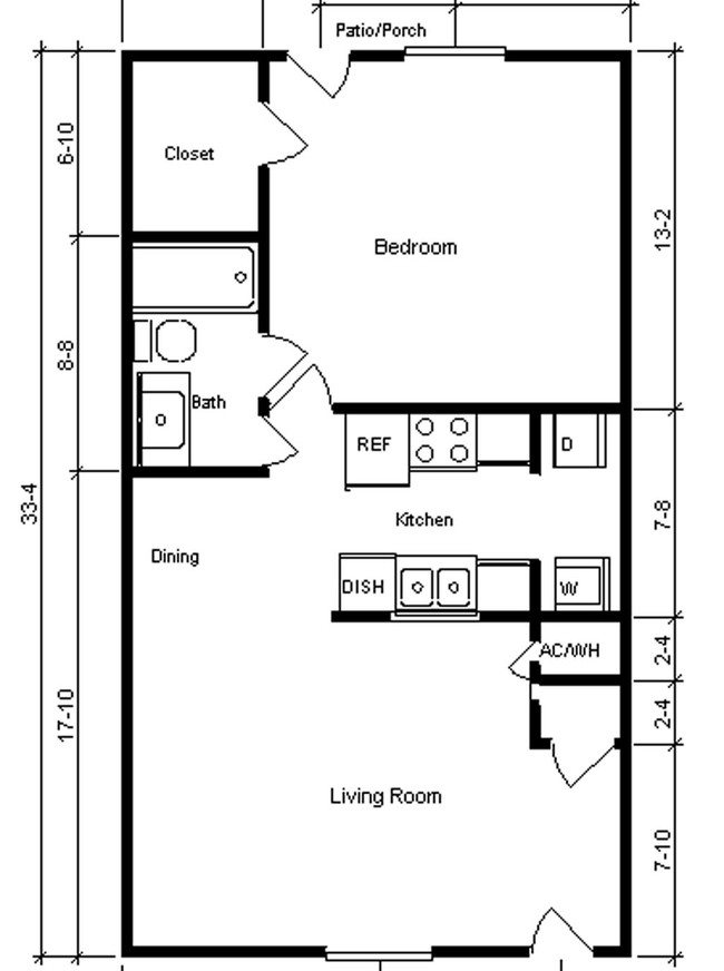 1BR/1BA - Cedar Creek Apartments