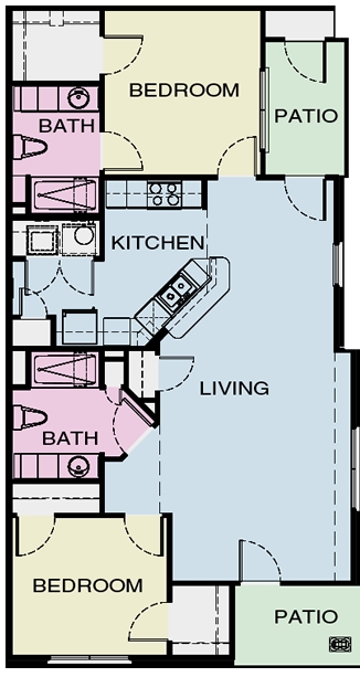 2x2 - Mexia Gardens Apartments