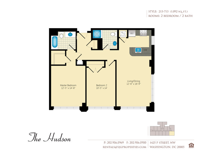 Floorplan - The Hudson Apartments