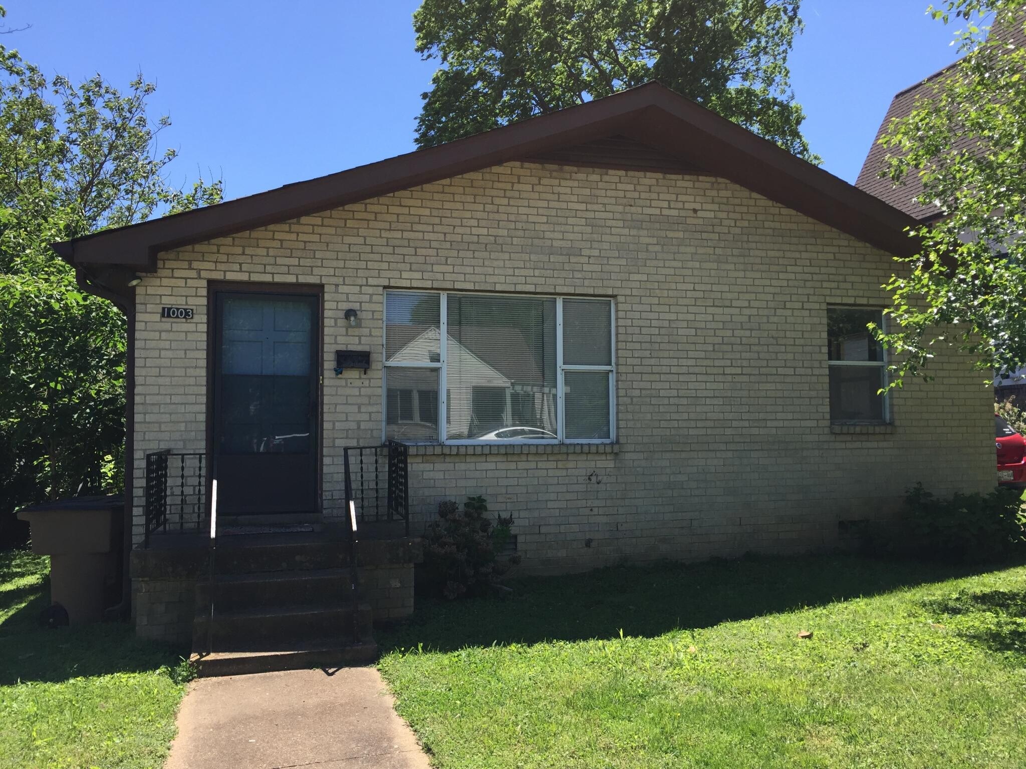 front of the duplex - A side entrance - 1003 Lawrence Ave