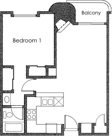 Floorplan - Midvale Court Apartments Westwood