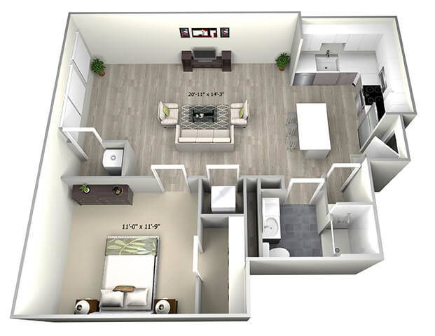 Floorplan - 735 Truman Apartments