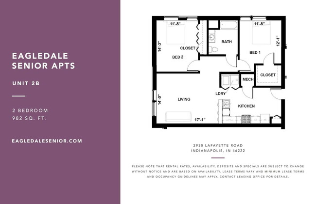 Floorplan - Eagledale Senior Apartments