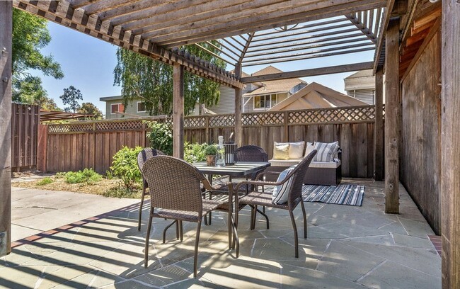 Outdoor dining area in gazebo - 667 40th St