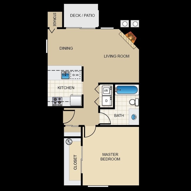 1BR/1BA - Sunnydale