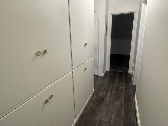 hallway with built in cabinets - 1609 W Paul Rd