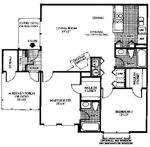 2BR/2BA - The Hedges Apartments