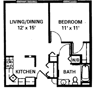 1BR/1BA - Covington Woods 55+ Living