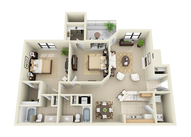 Floorplan - The Arbors at Breckinridge Apartment Homes