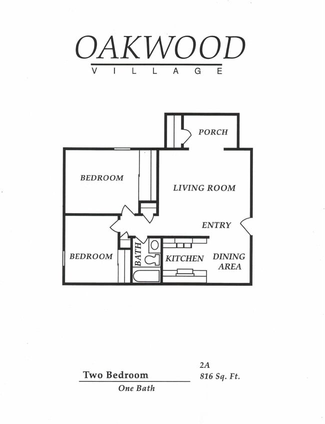 2x1 Floor Plan - Oakwood Village
