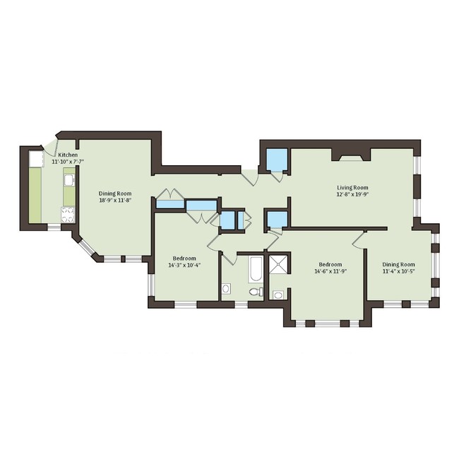 Floorplan - 1101 E. Hyde Park Boulevard