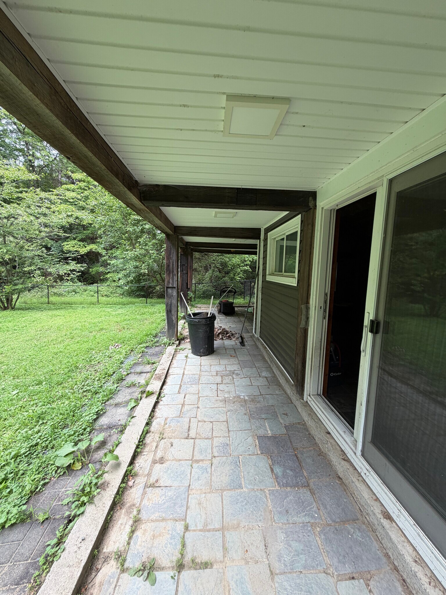 Covered porch outside kitchen - 976 Hudson River Rd