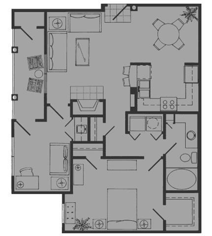 Floorplan - Tuscany Gate Apartments