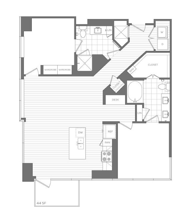 N - 2 Bedroom / 2 Bath - Hanover Brazos Street