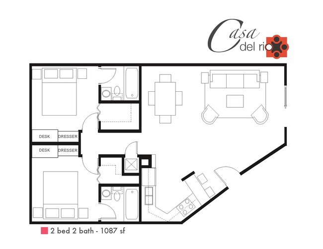 Floorplan - Casa Del Rio Apartments